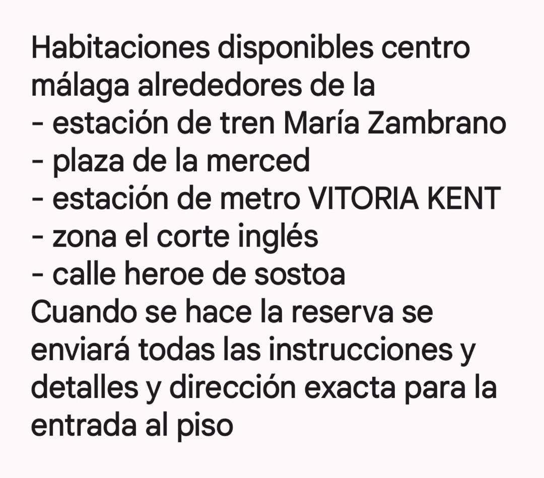 Habitaciones Privada Preciosa Grande Centro Malaga Tambien Cerca De La Playa Wi-Fi Esterno foto
